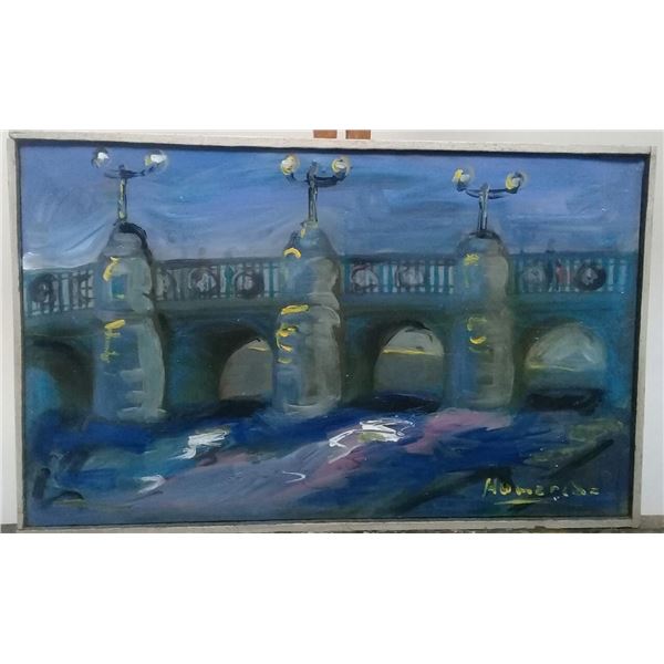 Víctor Humareda / Peruvian Landscape - Antique Oil Canvas painting - Signed