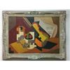 Image 1 : European Master JUAN GRIS - (style of) Oil Canvas Painting Cubism / Framed