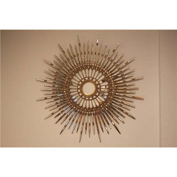 Wonderful stylish antique gold mirror