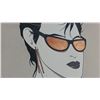 Image 2 : Patrick Nagel Silkscreen / Unique Piece " Woman with Sunglasses - COA