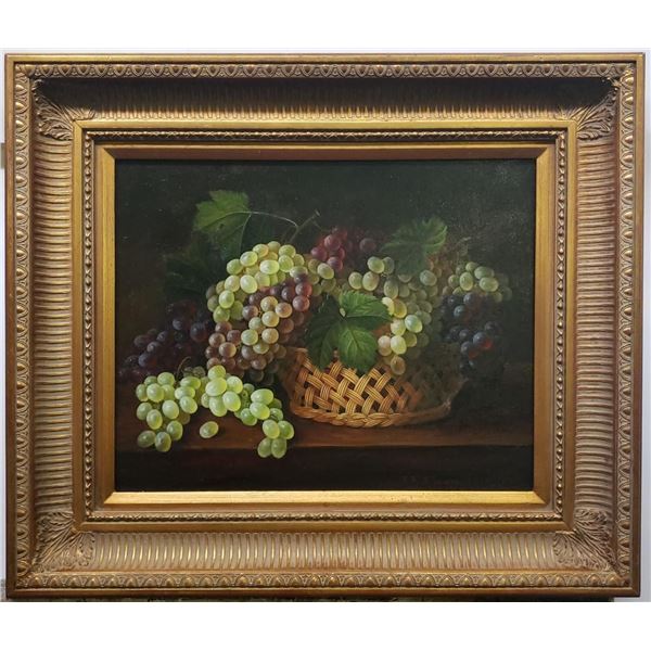 STILL LIFE - JOHN F. FRANCIS / OIL CANVAS PAINTING / Super Rare