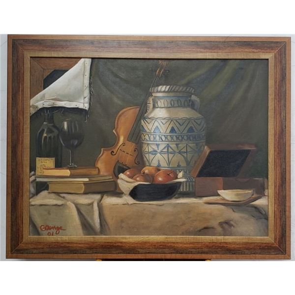 RALPH GOINGS (1928 - 2016) - Oil canvas - Hyperrealism / Very Nice A1