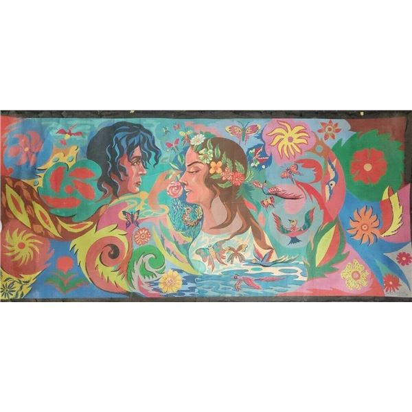 Peruvian Master Pablo Amaringo - Oil on cardboard Painting by Ayahuasca Trip