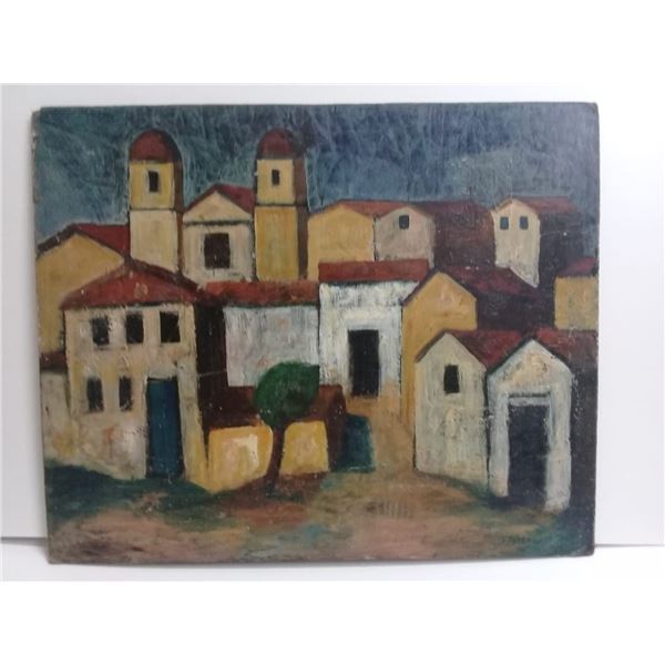 Inés Parra - Oil painting / master contemporary signed work. Constructivism Art