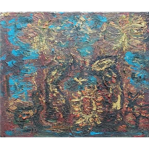 Amazing Art painting : Oskar Kokoschka - 1945 Abstract Oil canvas / Signed
