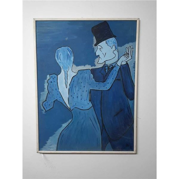 Antique Oil canvas painting - Signed & Dated ( very rare )