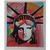 Image 1 : Beautiful Artwork by Peter MAX - "Liberty Head" - Acrylic Cardboard