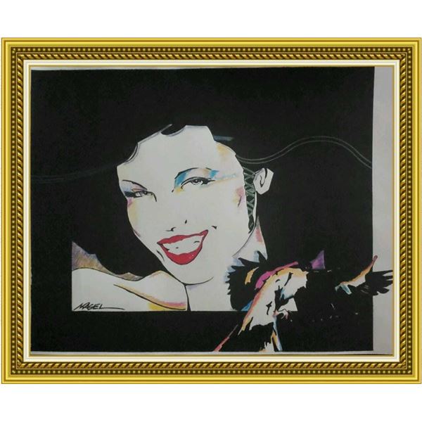 Américan Contemporary : Patrick Nagel - "Untitled" / Colored & Mixed Media / A1