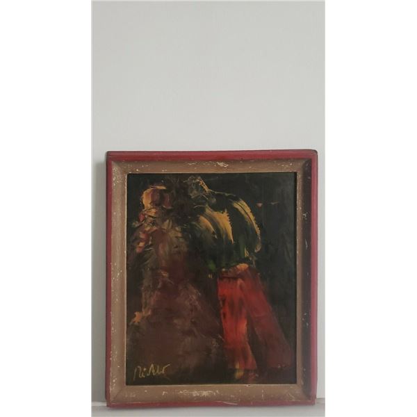 "Style OF" Gerhard RICHTER "Abstract expressionism" / Oil Wood Painting