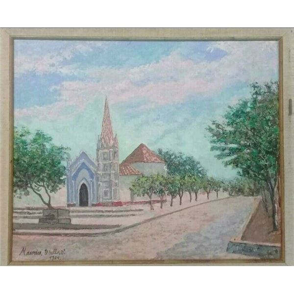 SUPER RARE - Antique Oil Canvas Painting, Manner of MAURICE UTRILLO - Signed.