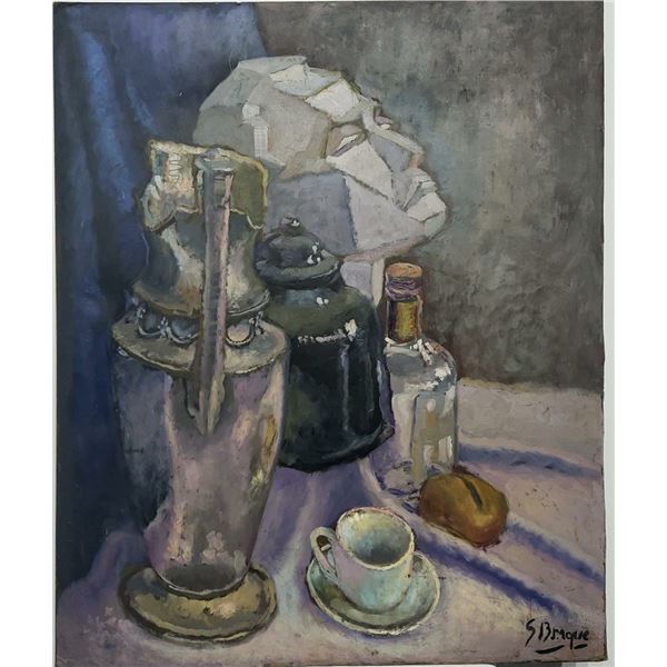 George Braque: Amazing Piece signed / Very Important / Composition Style of