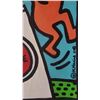 Image 4 : Amazing Artwork KEITH HARING - Cardboard Oil Painted - Signed / Stamped