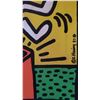 Image 3 : Cardboard Oil painting / Keith Haring - Stamped & Signed