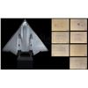 Image 1 : Lot # 45: BROKEN ARROW (1996) - B-3 Stealth Bomber Model Miniature with Mounted Blueprints