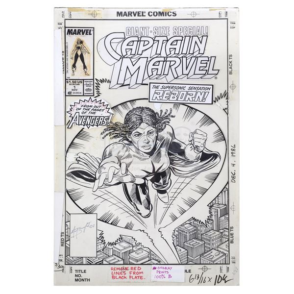 Lot # 49: CAPTAIN MARVEL (COMIC BOOK, 1989) - Captain Marvel No. 1 Cover Featuring Monica Rambeau by