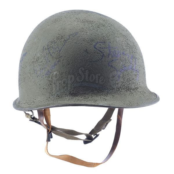 Lot # 224: SAVING PRIVATE RYAN (1998) - U.S. Soldier Helmet Signed by Steven Spielberg, Tom Hanks an