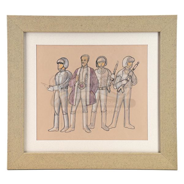 Lot # 297: STAR WARS - EP V - THE EMPIRE STRIKES BACK (1980) - Framed Hand-Drawn Lando Calrissian (B