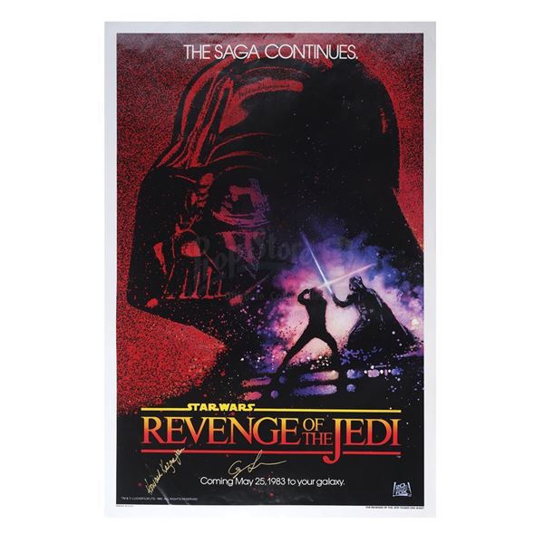 Lot # 309: STAR WARS - EP VI - RETURN OF THE JEDI (1983) - "Revenge of the Jedi" Teaser One-Sheet Si