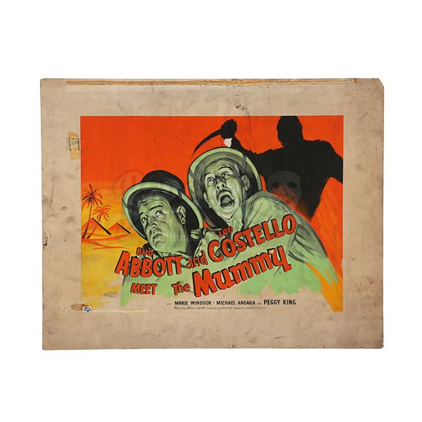 Lot # 449: ABBOTT AND COSTELLO MEET THE MUMMY (1955) - Hand-painted British Quad Poster Concept Artw