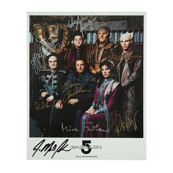 Lot # 486: BABYLON 5 (T.V. SERIES, 1993 - 1998) - Cast-Autographed Promotional Still