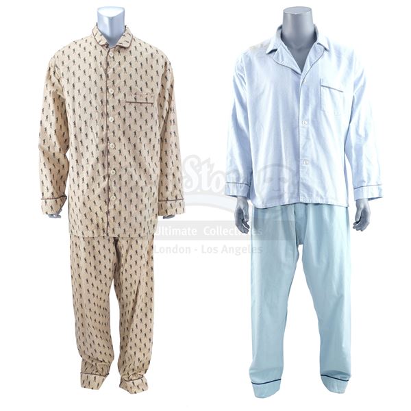 Lot # 596: CONEHEADS (1993) - Beldar's (Dan Aykroyd) Blue and Tan Pajamas