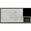 Image 1 : Lot # 605: DARK STAR (1974) - Hand-Drawn Ron Cobb Ship Concept Sketch and Photograph