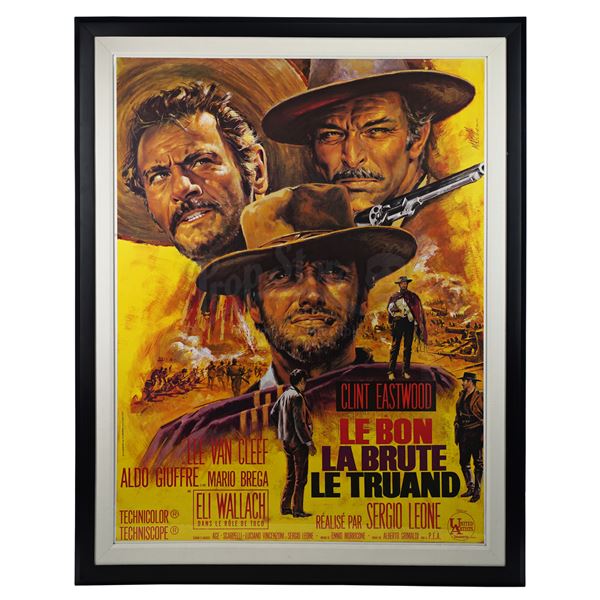 Lot # 710: THE THE GOOD BAD AND THE UGLY (1966) - Oversized Framed French Grande Poster