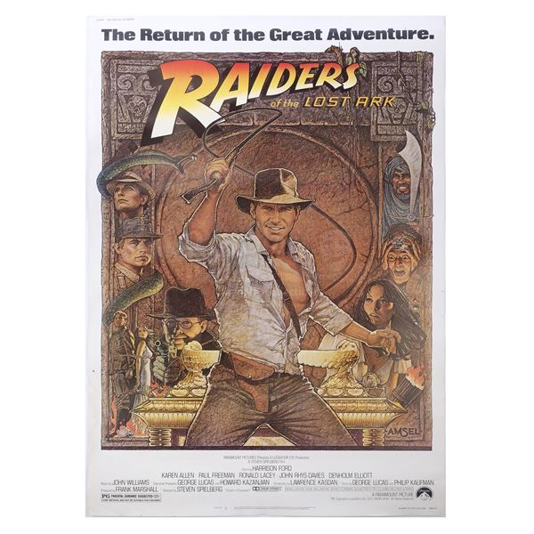 Lot # 762: RAIDERS OF THE LOST ARK (1981) - "The Return of the Great Adventure" Poster