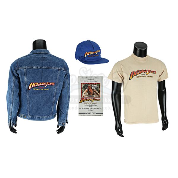 Lot # 767: INDIANA JONES & THE TEMPLE OF DOOM (1984) - Collection of Crew Clothing and Screening Tic