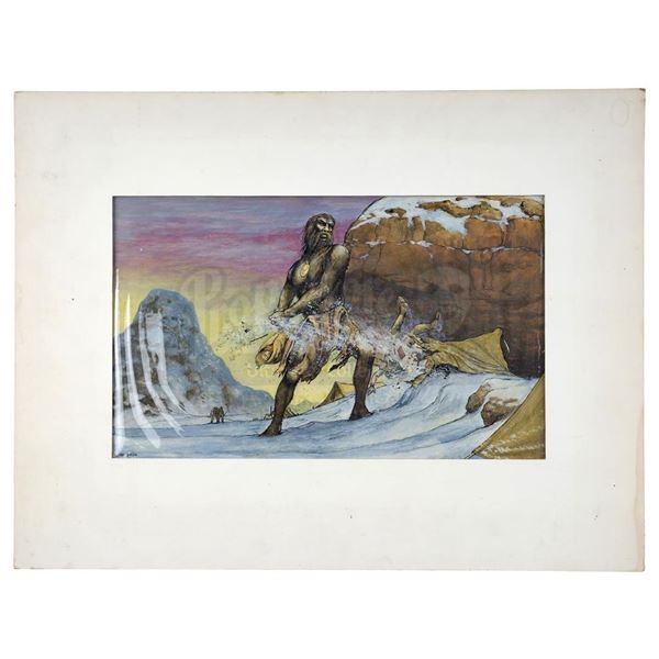 Lot # 1002: RON COBB ARTWORK -  Hand-Painted Ron Cobb Snow Battle Illustration