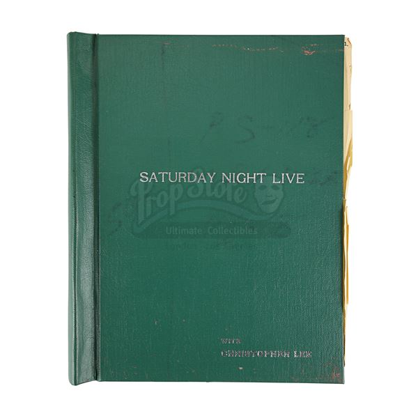 Lot # 1007: SATURDAY NIGHT LIVE (T.V. SERIES 1975 - PRESENT) - Sir Christopher Lee's Personal Script