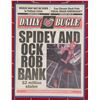 Image 1 : Lot # 1043: SPIDER-MAN 2 (2004) - Framed "Spidey and Ock Rob Bank" Daily Bugle Newspaper Cover