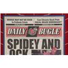 Image 3 : Lot # 1043: SPIDER-MAN 2 (2004) - Framed "Spidey and Ock Rob Bank" Daily Bugle Newspaper Cover