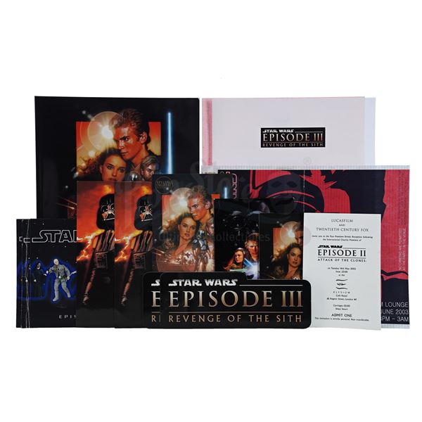Lot # 1143: STAR WARS: PREQUEL TRILOGY - Crew Screening Tickets, Programs, and Wrap/Pre-production P