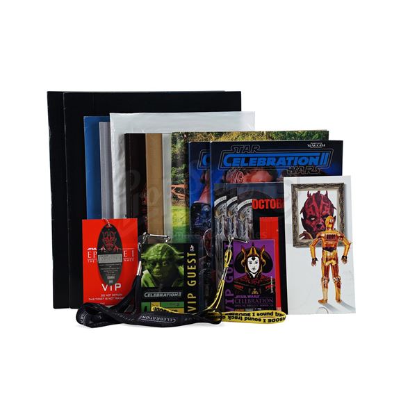 Lot # 1144: LUCASFILM - Lucasfilm Yearbooks, Celebration Materials, Invitations and Episode I Press 