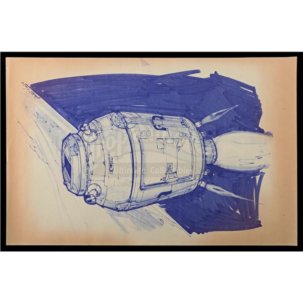 Lot # 1148: STAR WARS - EP IV - A NEW HOPE (1977) - Printed Joe Johnston Escape Pod Dyeline