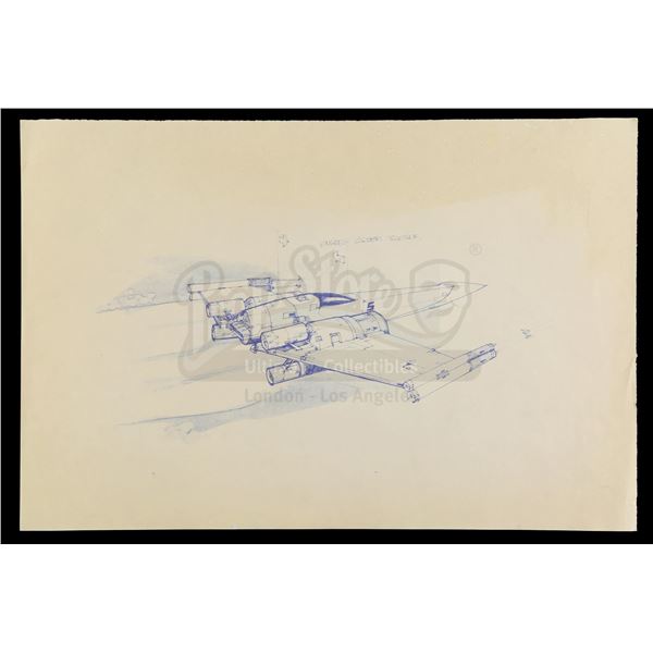 Lot # 1149: STAR WARS - EP IV - A NEW HOPE (1977) - X-Wing Starfighter Side View Dyeline