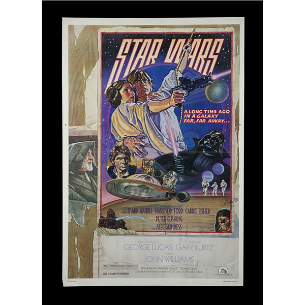Lot # 1158: STAR WARS - EP IV - A NEW HOPE (1977) - Gary's Kurtz's Production Office "Style D" Poste
