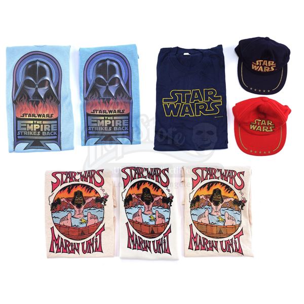 Lot # 1159: STAR WARS: ORIGINAL TRILOGY - Six Crew Shirts and Two Hats