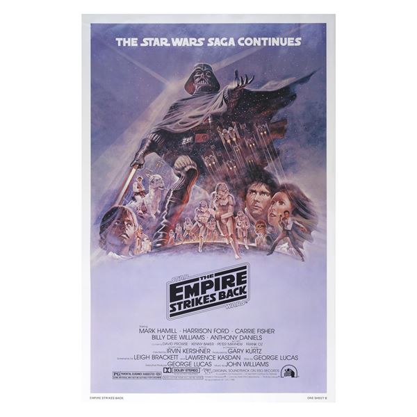 Lot # 1162: STAR WARS - EP V - THE EMPIRE STRIKES BACK (1980) - Style "B" Purple Variant One-Sheet