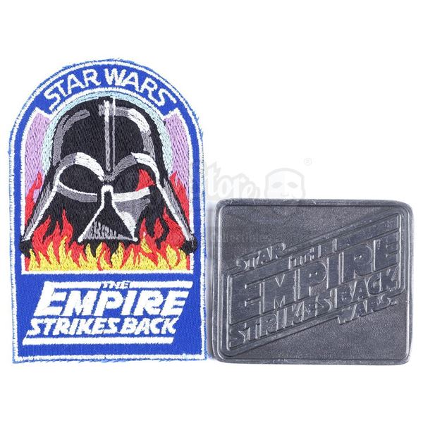 Lot # 1163: STAR WARS - EP V - THE EMPIRE STRIKES BACK (1980) - Vader in Flames Crew Patch and Pewte