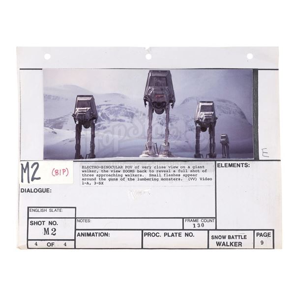 Lot # 1173: STAR WARS - EP V - THE EMPIRE STRIKES BACK (1980) - Hoth Storyboard with Shot Completion