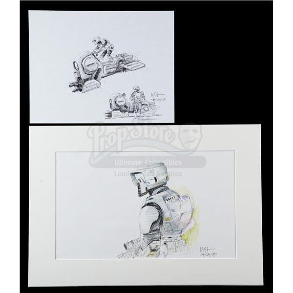 Lot # 1186: STAR WARS - EP VI - RETURN OF THE JEDI (1983) - Alternate Speeder Bike and Biker Scout S