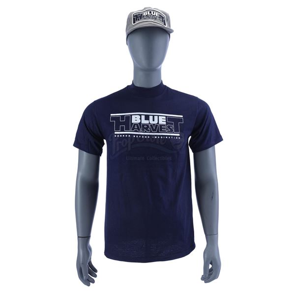 Lot # 1187: STAR WARS - EP VI - RETURN OF THE JEDI (1983) -  Blue Harvest  Crew Hat and T-Shirt