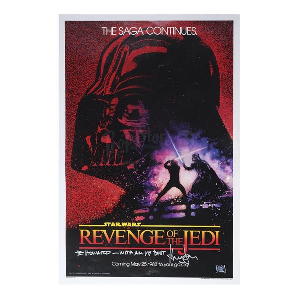 Lot # 1188: STAR WARS - EP VI - RETURN OF THE JEDI (1983) - Harrison Ford-Signed  Revenge of the Jed