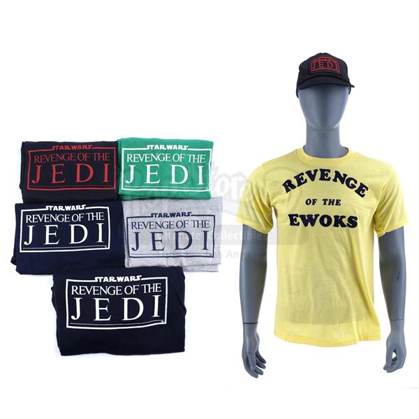 Lot # 1190: STAR WARS - EP VI - RETURN OF THE JEDI (1983) - Six  Revenge of the Jedi  Crew Shirts an