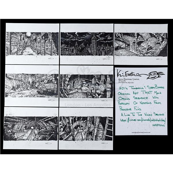 Lot # 1279: TEENAGE MUTANT NINJA TURTLES (2014) - Hand-Drawn Kevin Eastman Storyboards