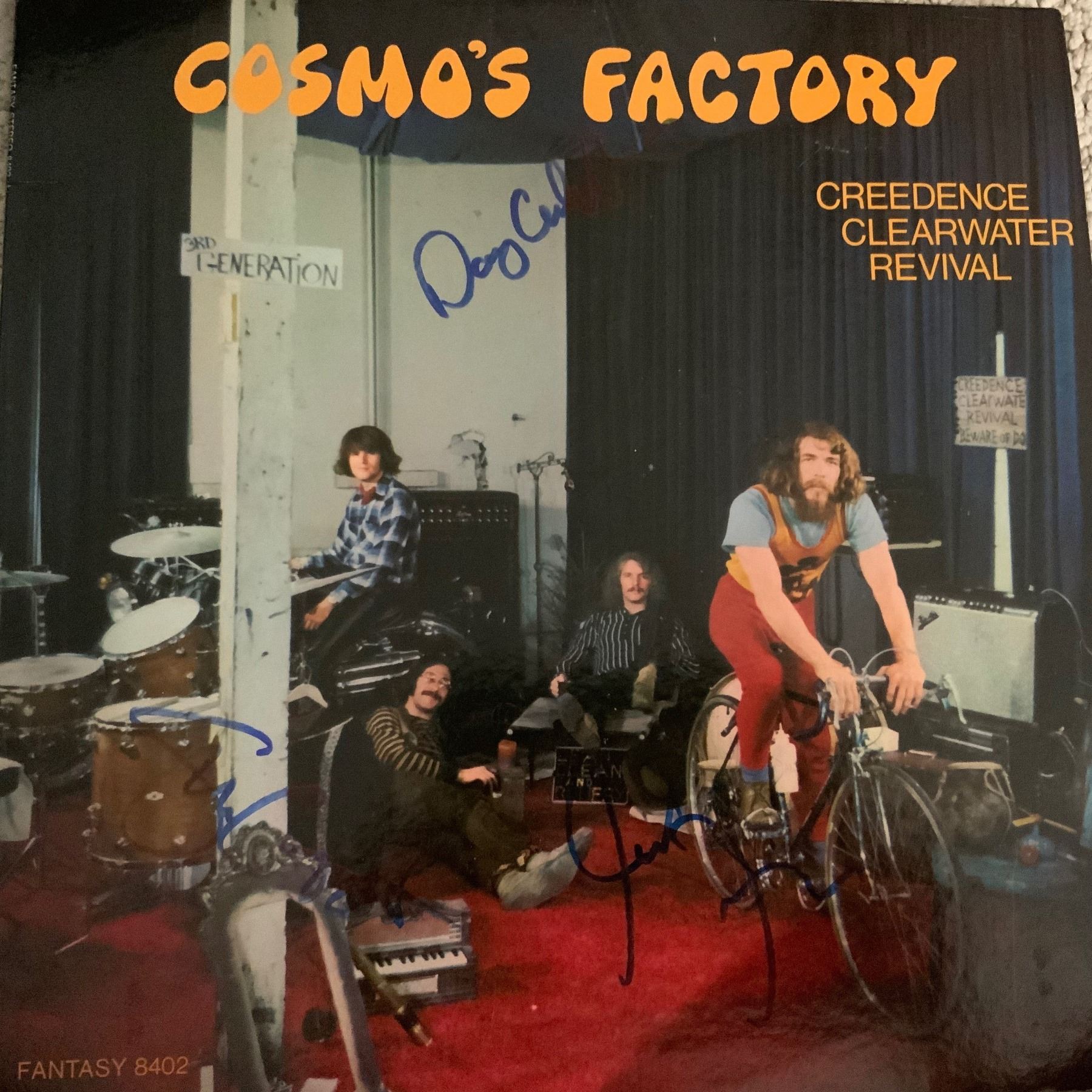 Signed Creedence Clearwater Revival, Cosmo’s Factory Album Cover Signed Creedence Clearwater Revival, Cosmo’s Factory Album Cover
