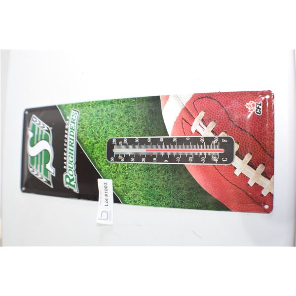 SASKATCHEWAN ROUGHRIDERS METAL THERMOMETER