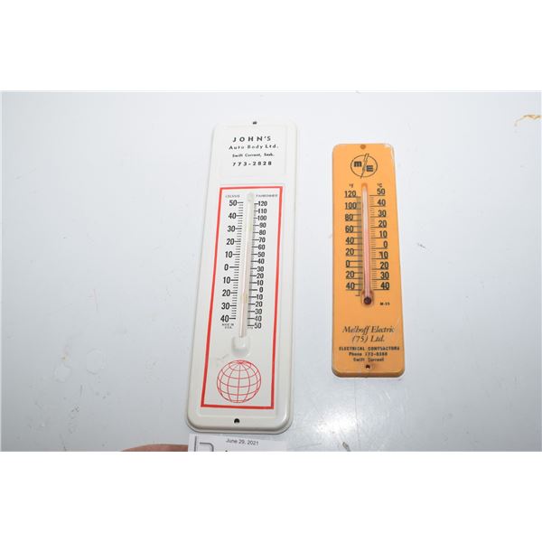 VINTAGE SWIFT CURRENT SASK ADVERTISING THERMOMETER